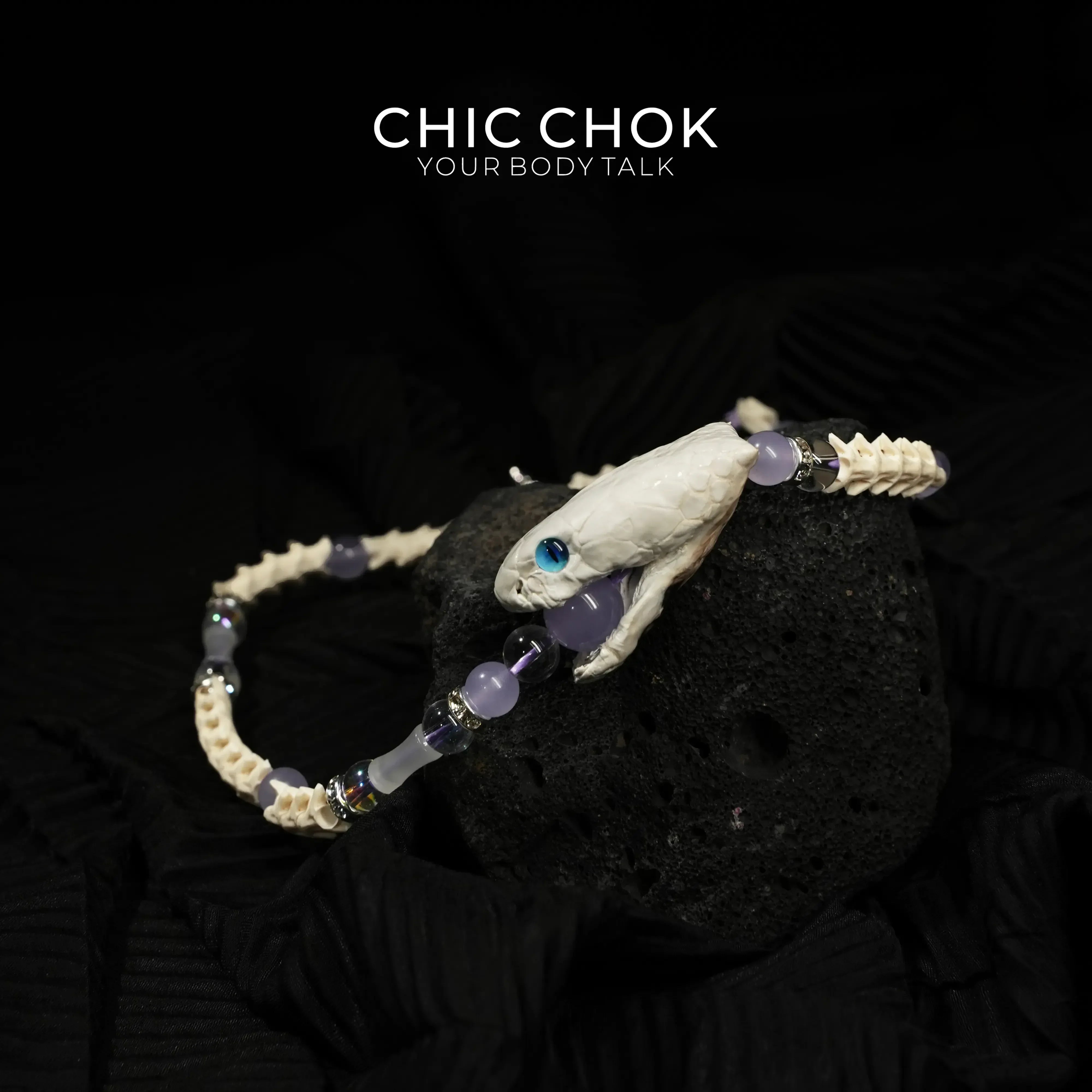 Violet Crown Serpent Bracelet - CHICCHOK -