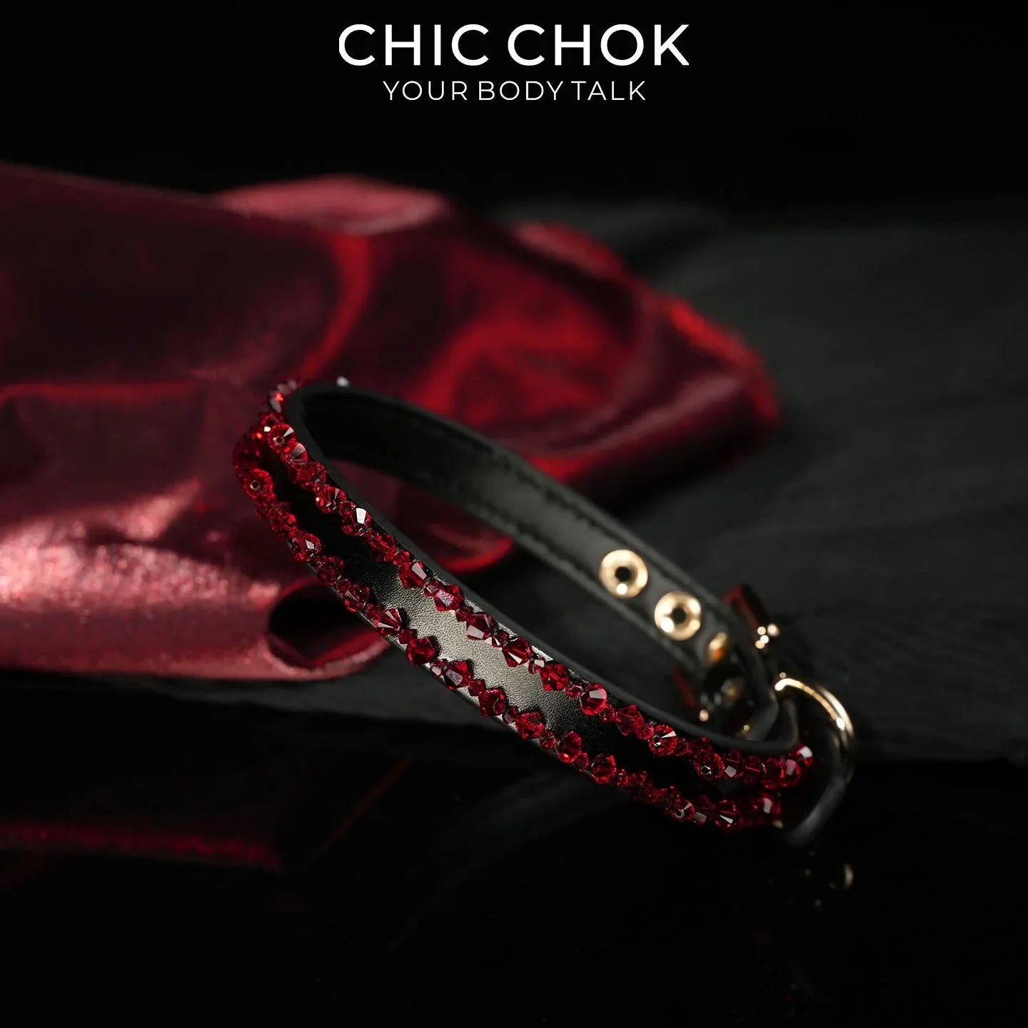 Crimson Bloodstone: Forbidden Choker - CHICCHOK - Choker, collar - Choker