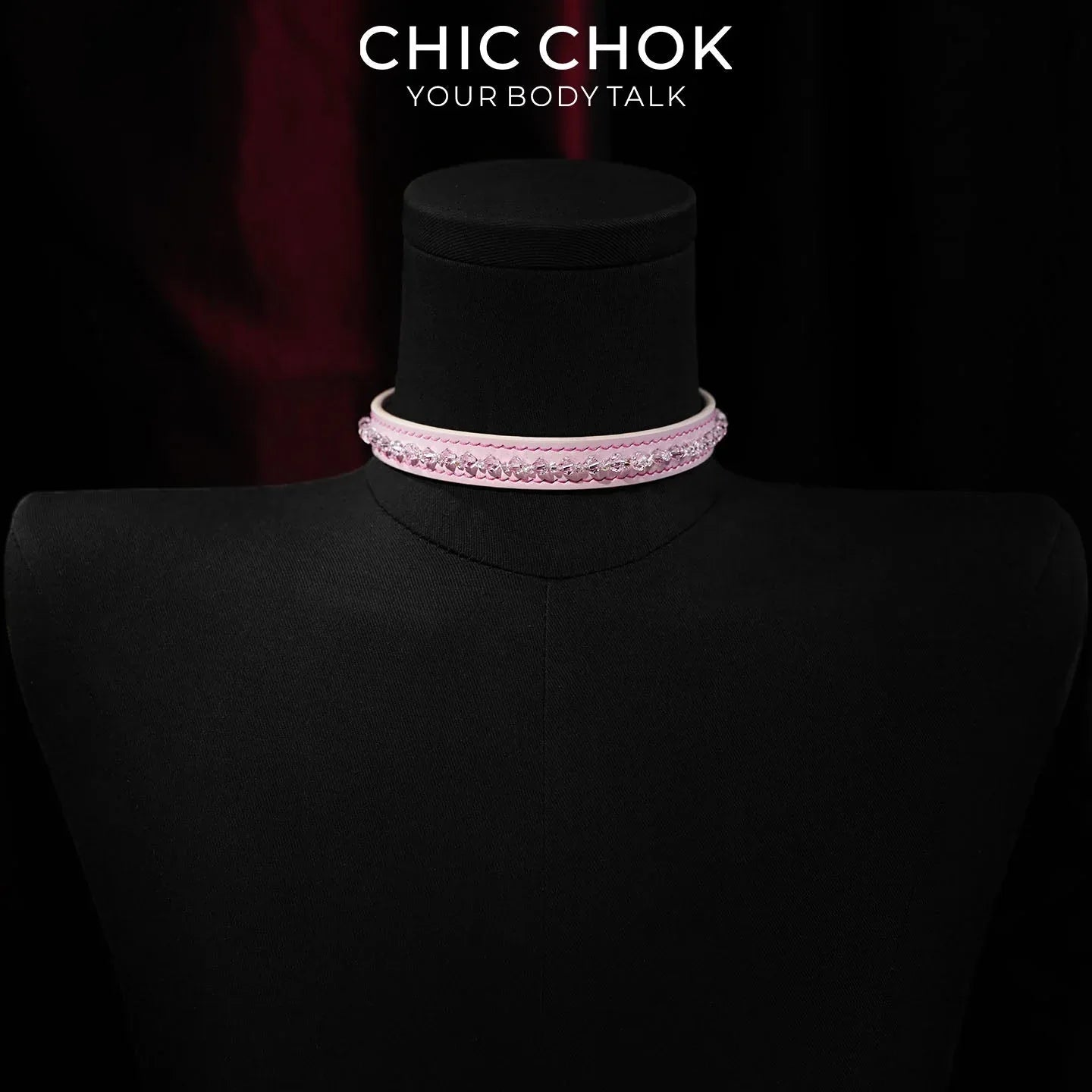 Blush Crystal: Sweetheart Choker - CHICCHOK - Choker, collar - Choker