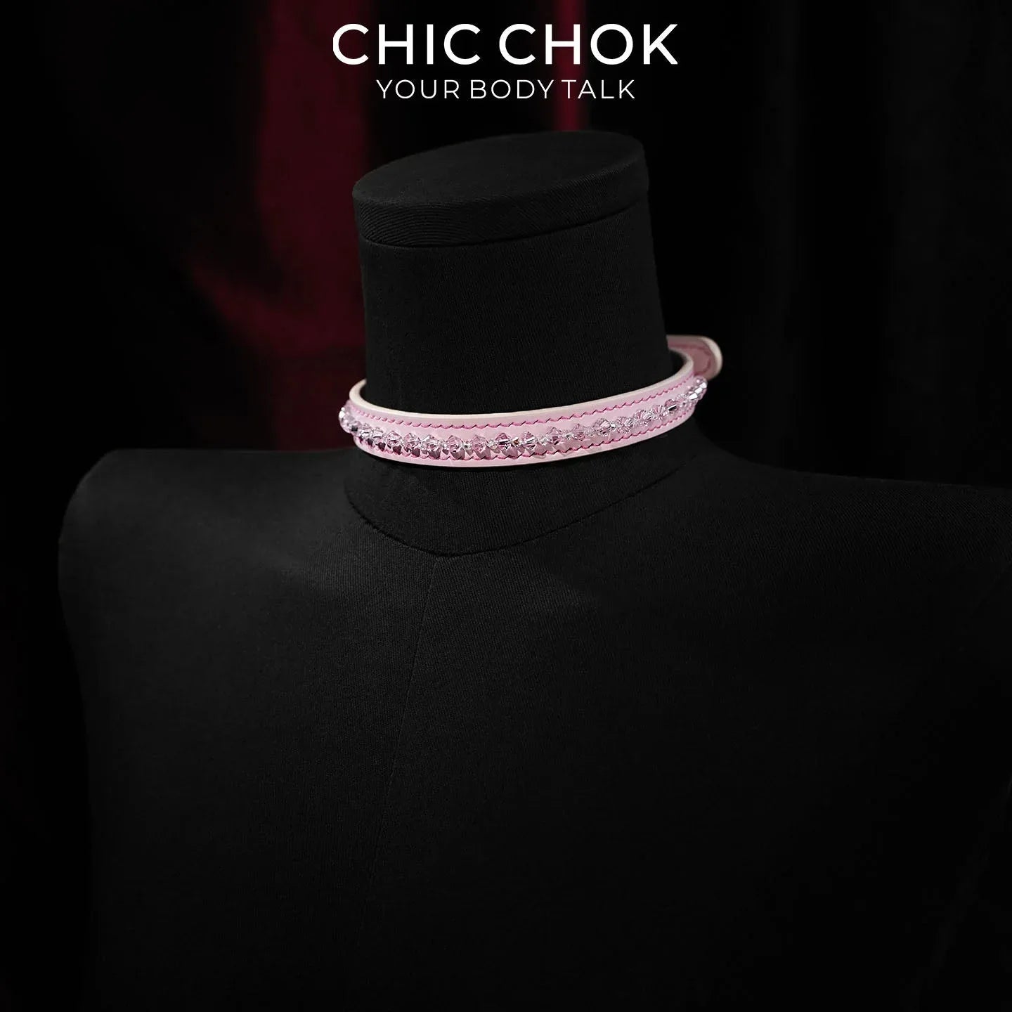 Blush Crystal: Sweetheart Choker - CHICCHOK - Choker, collar - Choker