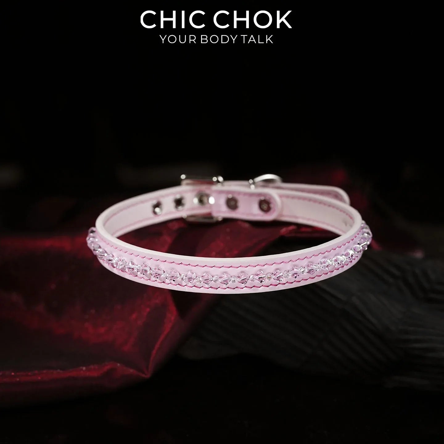 Blush Crystal: Sweetheart Choker - CHICCHOK - Choker, collar - Choker