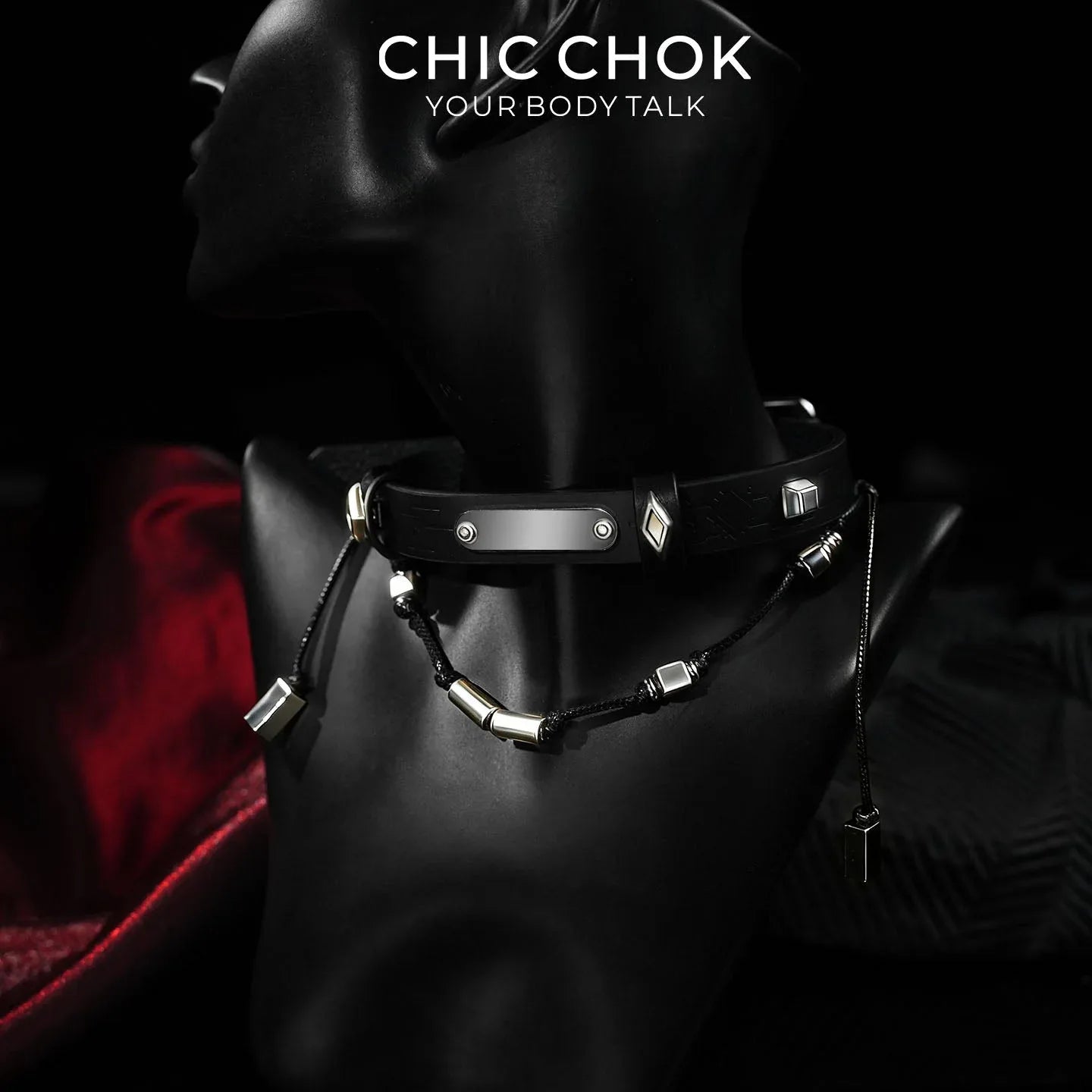 Obsidian Cipher: Dual-Layer Choker - CHICCHOK - Choker, collar -