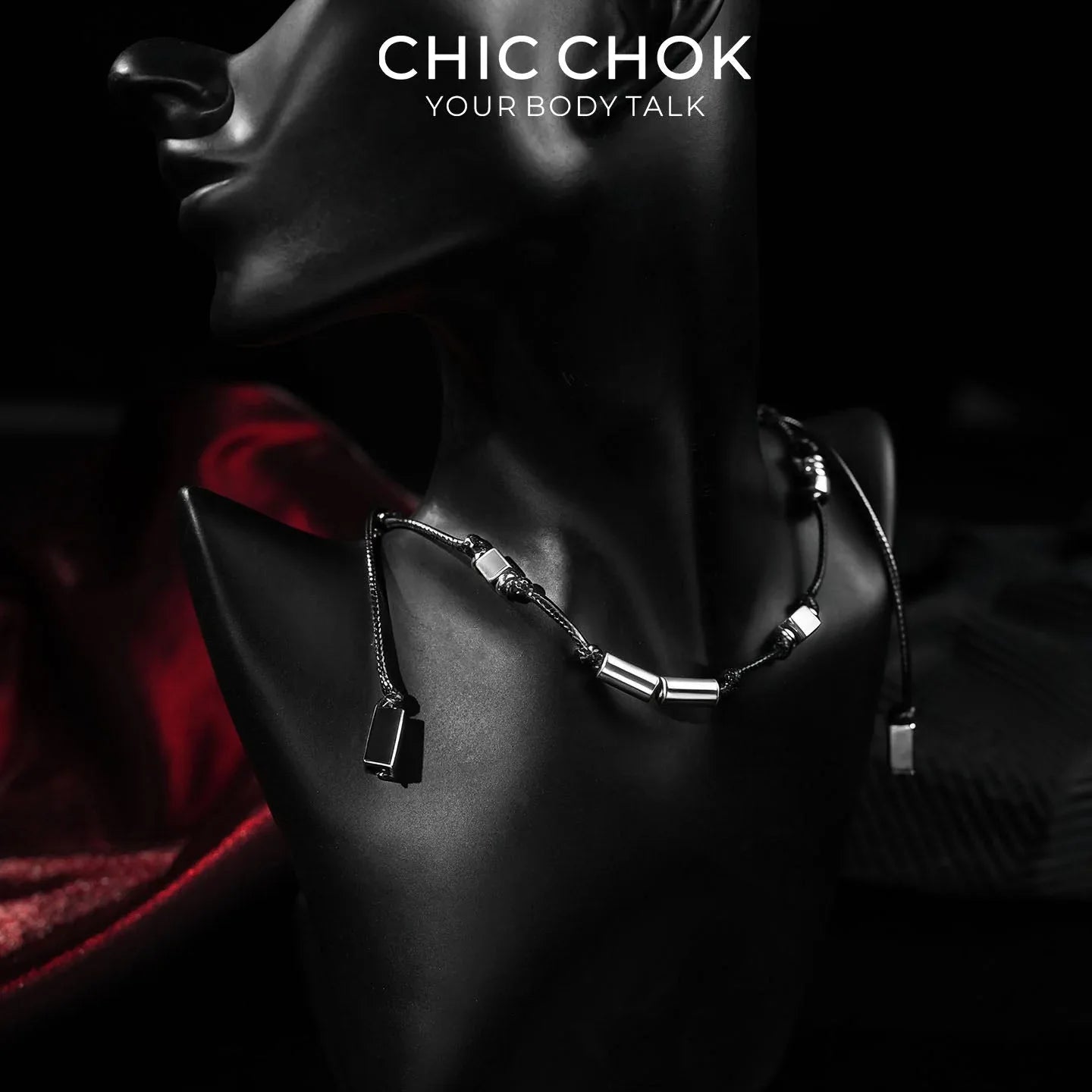 Obsidian Cipher: Dual-Layer Choker - CHICCHOK - Choker, collar -