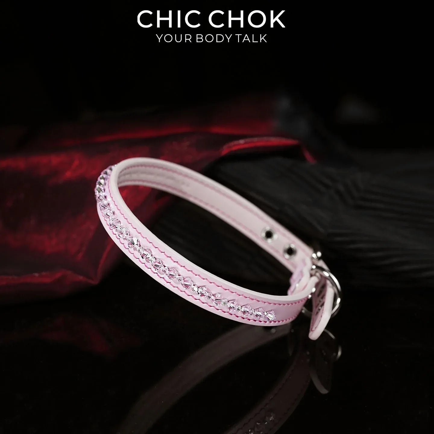 Blush Crystal: Sweetheart Choker - CHICCHOK - Choker, collar - Choker