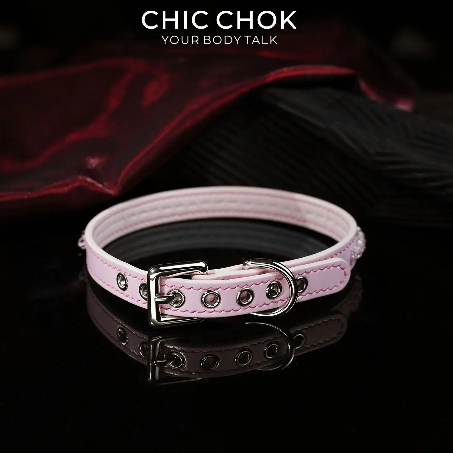 Blush Crystal: Sweetheart Choker - CHICCHOK - Choker, collar - Choker