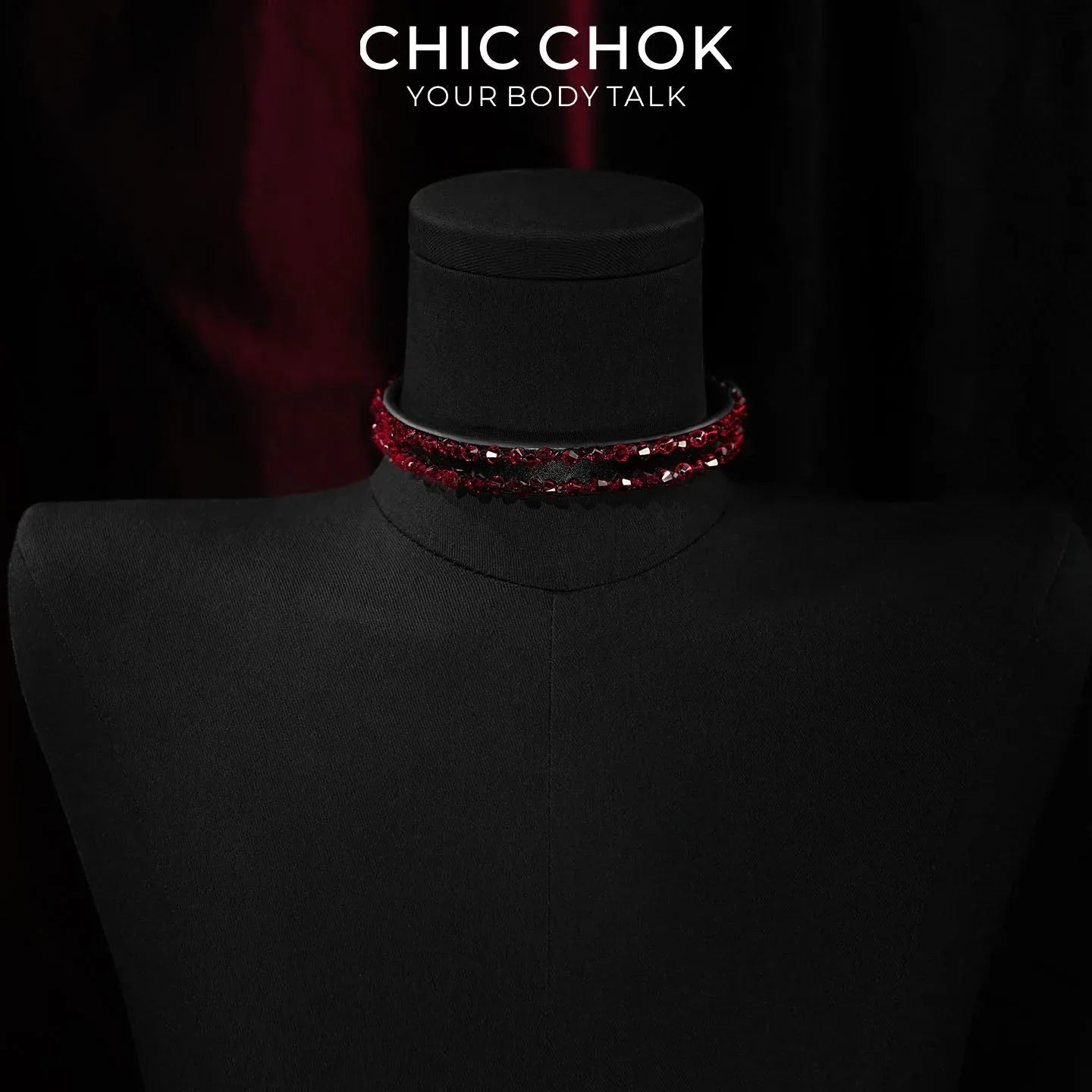Crimson Bloodstone: Forbidden Choker - CHICCHOK - Choker, collar - Choker