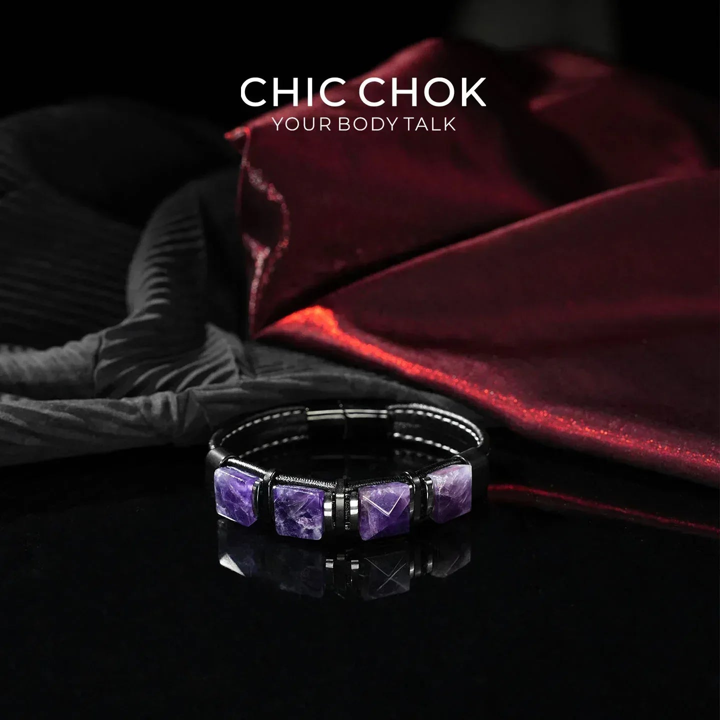 Midnight Amethyst - CHICCHOK - Bracelet, Crystal Bracelet