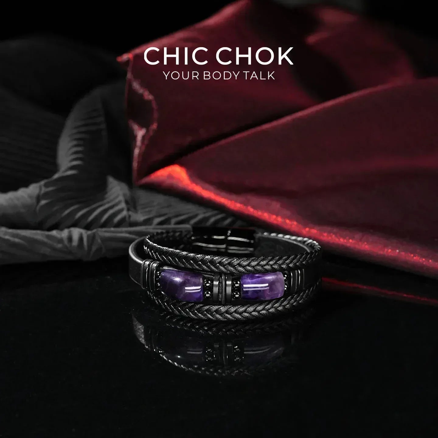 Violet Stillness - CHICCHOK - Bracelet, Crystal Bracelet
