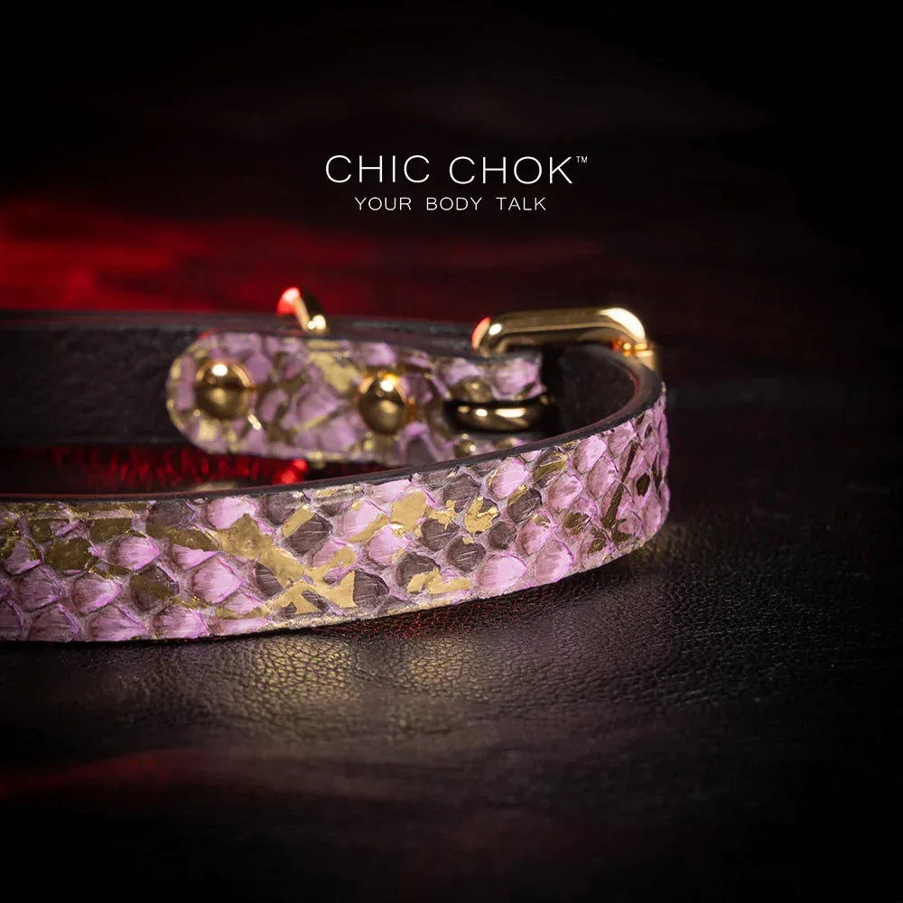 CHICCHOK Amnesiac Butterfly – Purple Gold Python Choker - CHICCHOK - Choker, collar - Choker