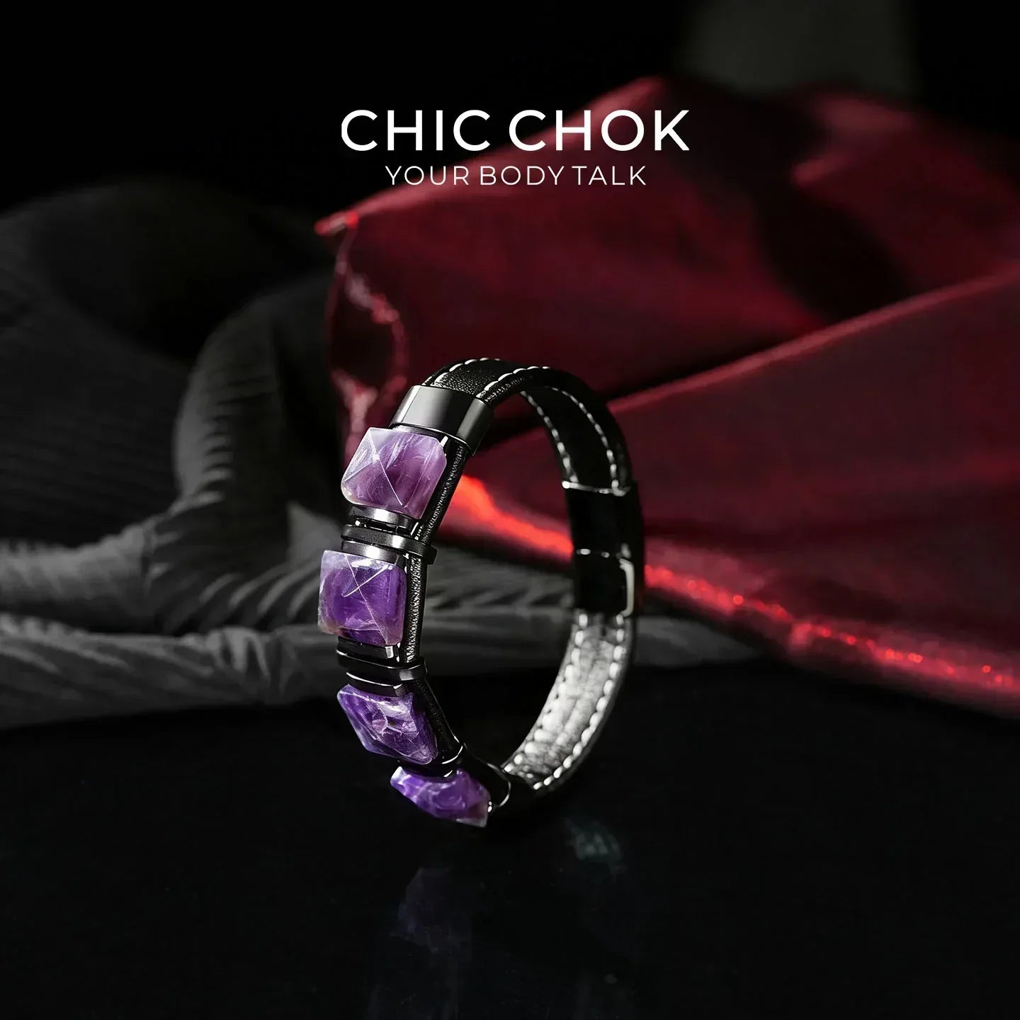 Midnight Amethyst - CHICCHOK - Bracelet, Crystal Bracelet