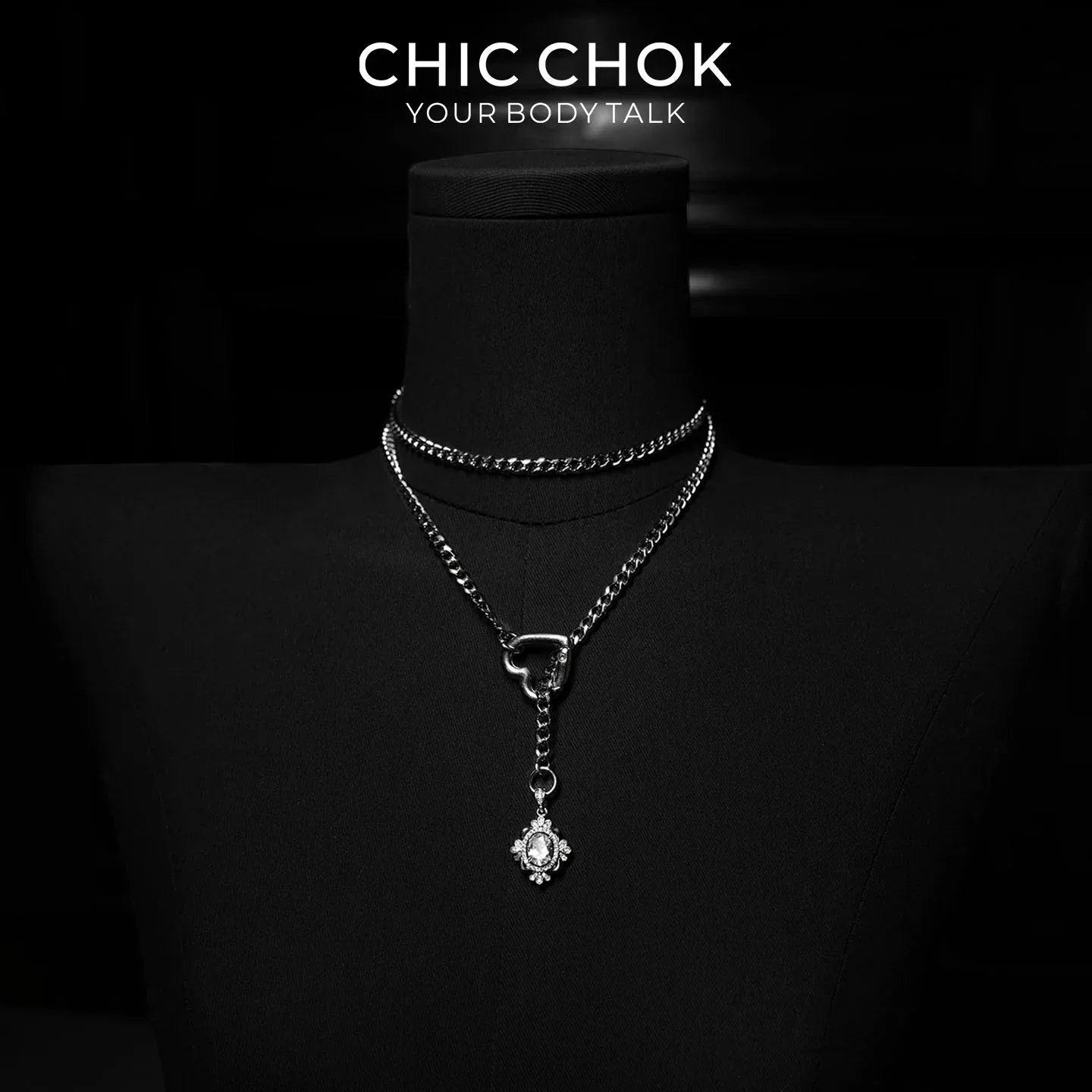 Silver Silence - CHICCHOK - - necklace