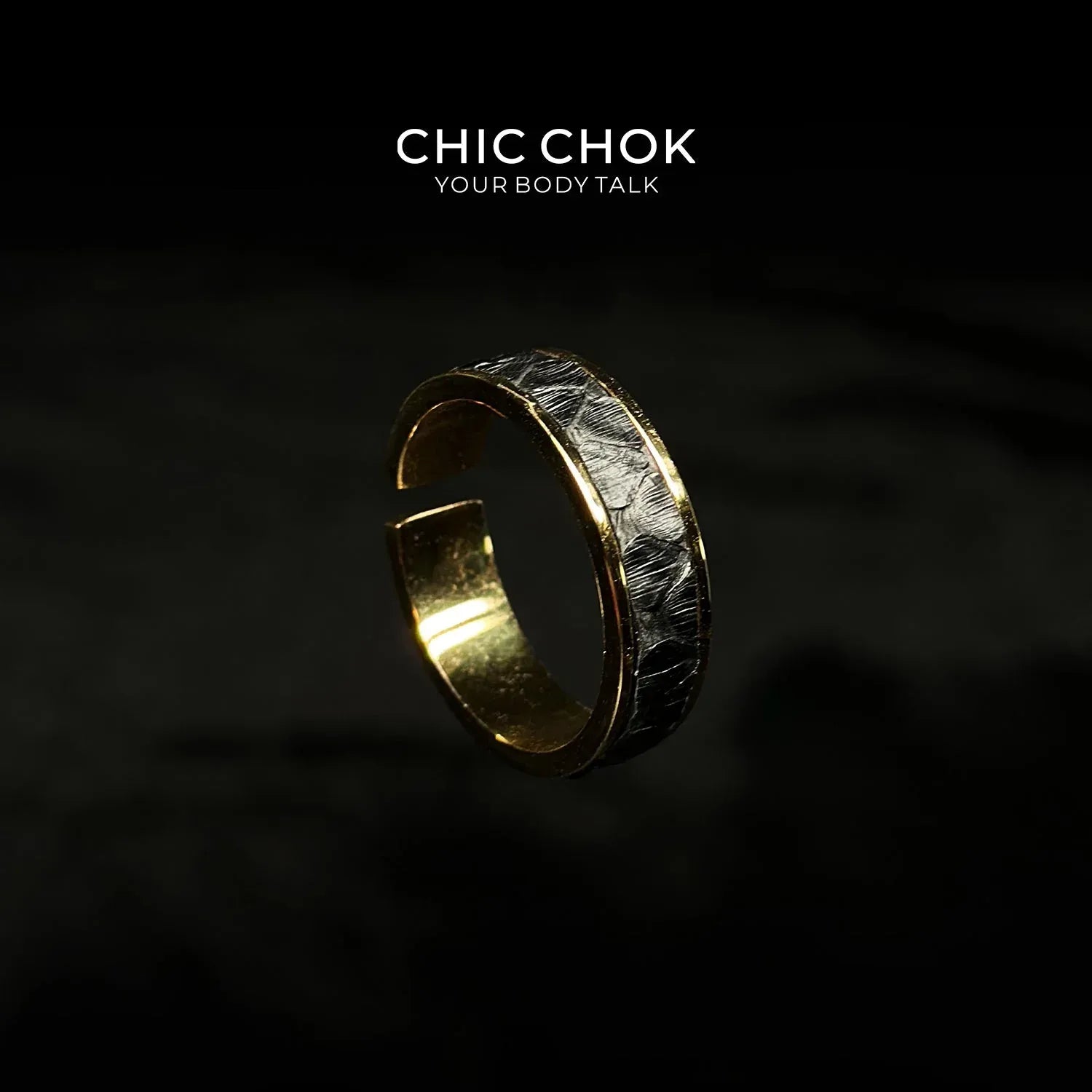 CHICCHOK Classic Open Ring Stainless Steel Subtle Stylish Adjustable Ring - CHICCHOK - Metallic Ring - Metallic Ring