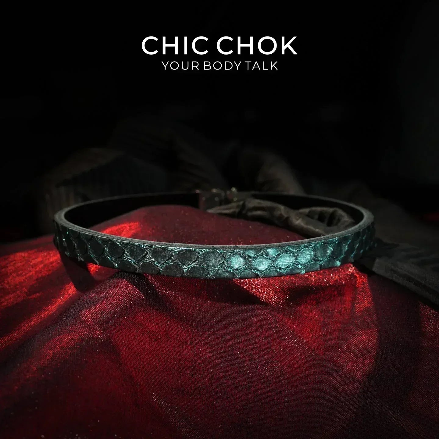 CHIC CHOK Mermaid Scale Teal Iridescent Scale Collar Necklace - CHICCHOK - collar - Choker