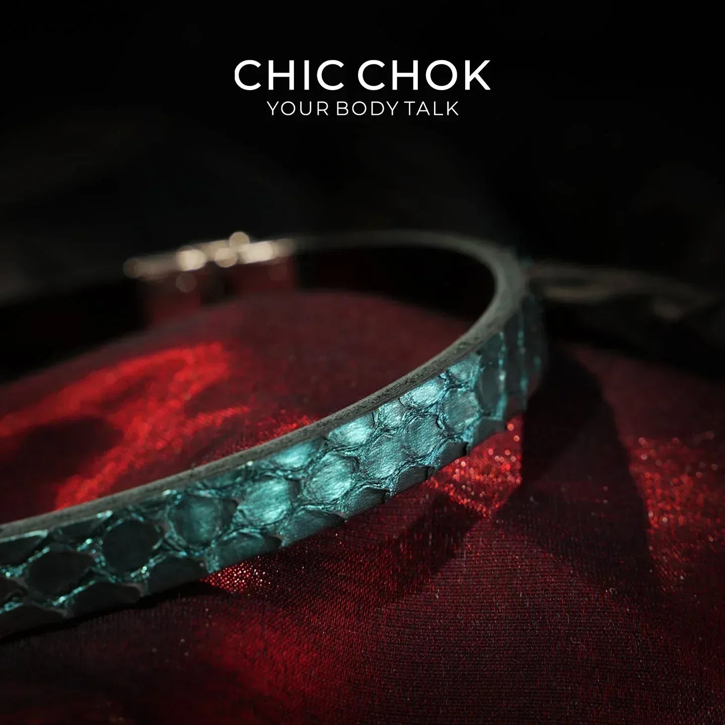 CHIC CHOK Mermaid Scale Teal Iridescent Scale Collar Necklace - CHICCHOK - collar - Choker