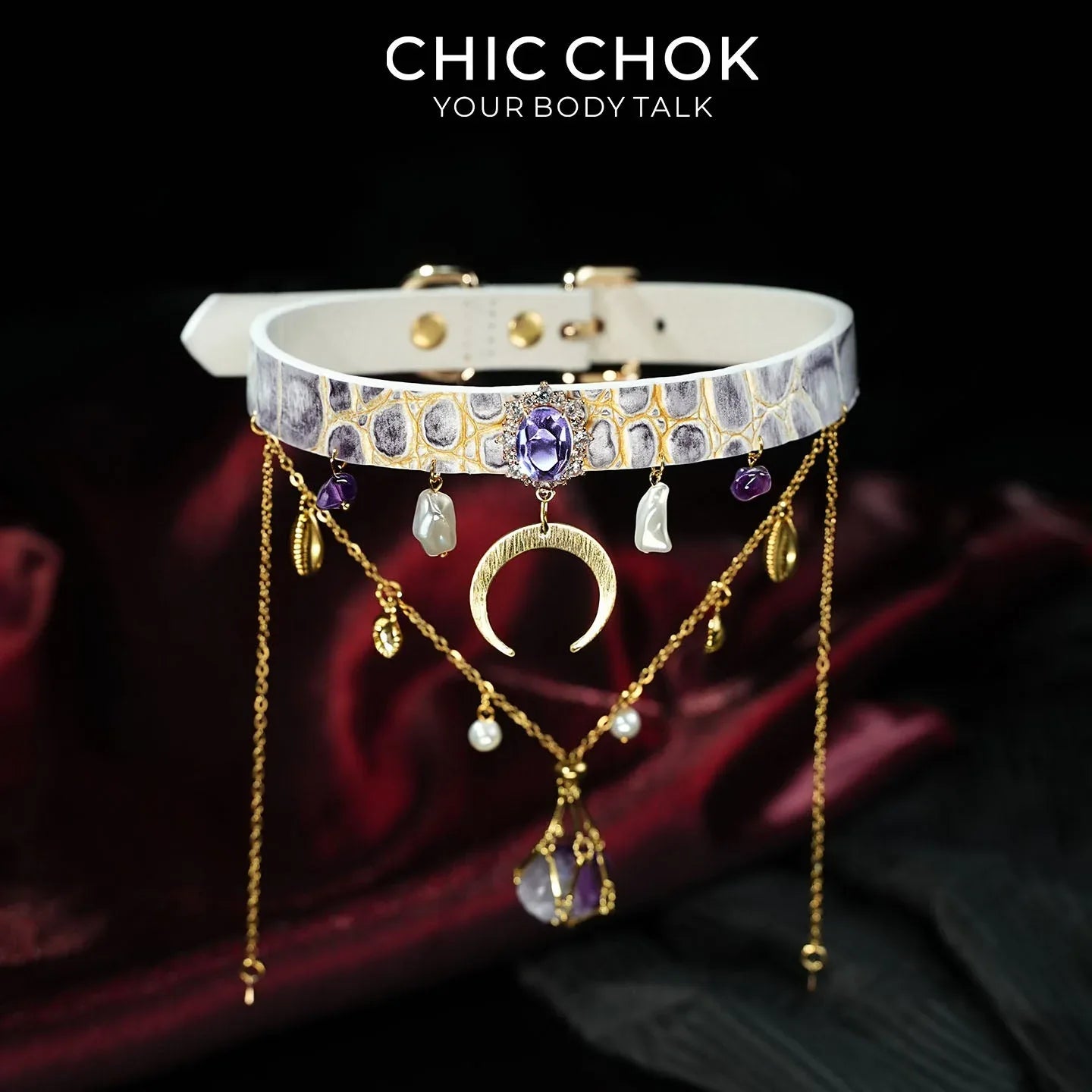Moonveil Amethyst - CHICCHOK - Choker, collar - Choker