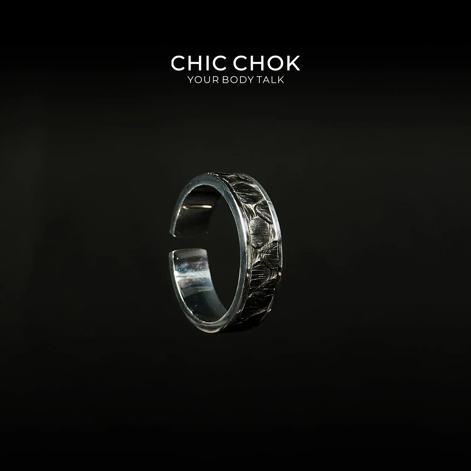 CHICCHOK Classic Open Ring Stainless Steel Subtle Stylish Adjustable Ring - CHICCHOK - Metallic Ring - Metallic Ring