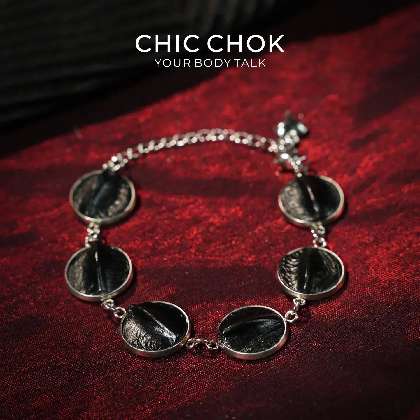CHIC CHOK The Crocodile’s Stillness: Textured Scale Link Bracelet - CHICCHOK - - Bracelet