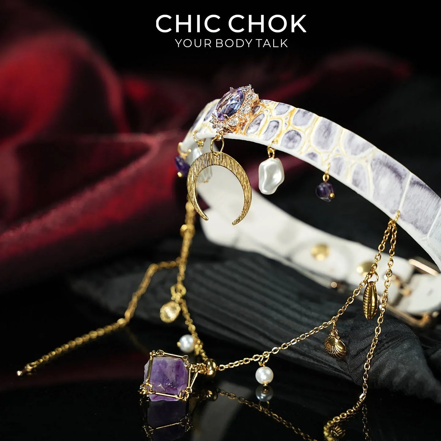 Moonveil Amethyst - CHICCHOK - Choker, collar - Choker