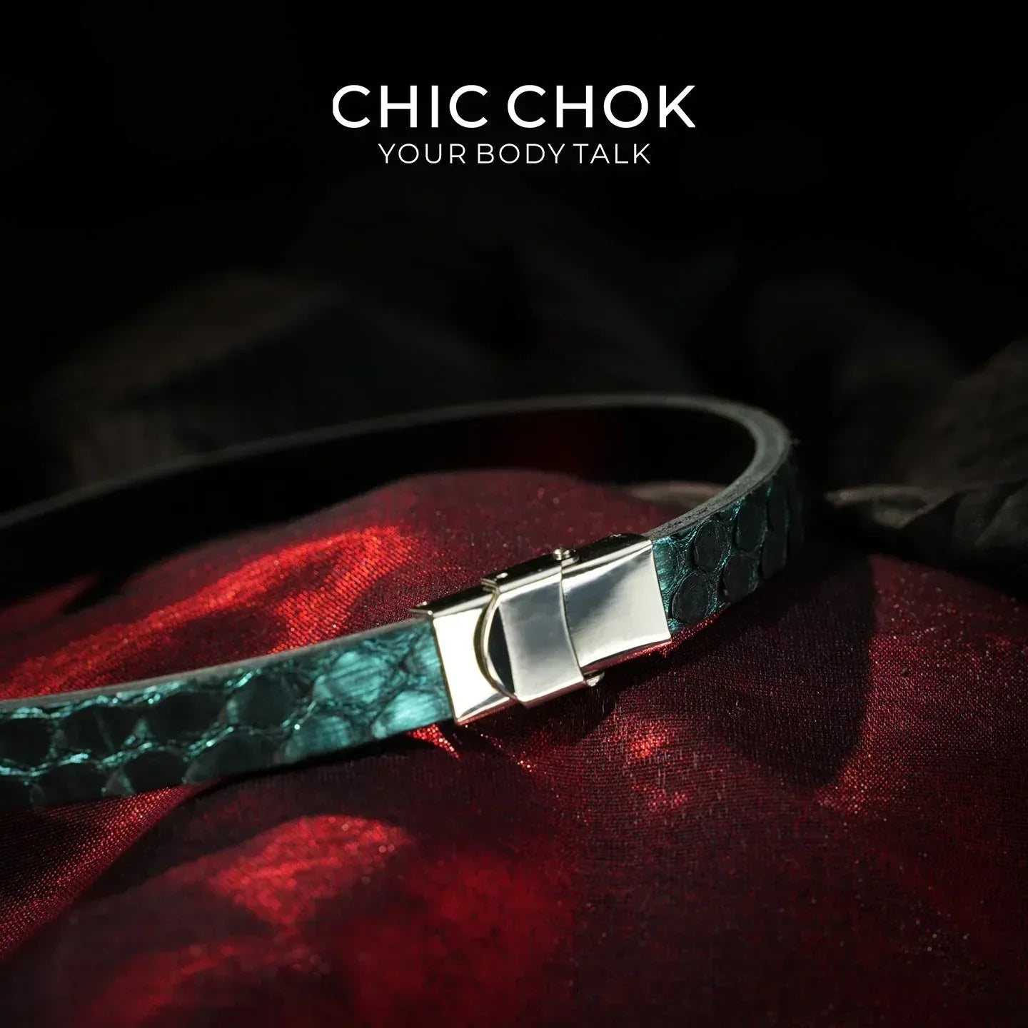 CHIC CHOK Mermaid Scale Teal Iridescent Scale Collar Necklace - CHICCHOK - collar - Choker