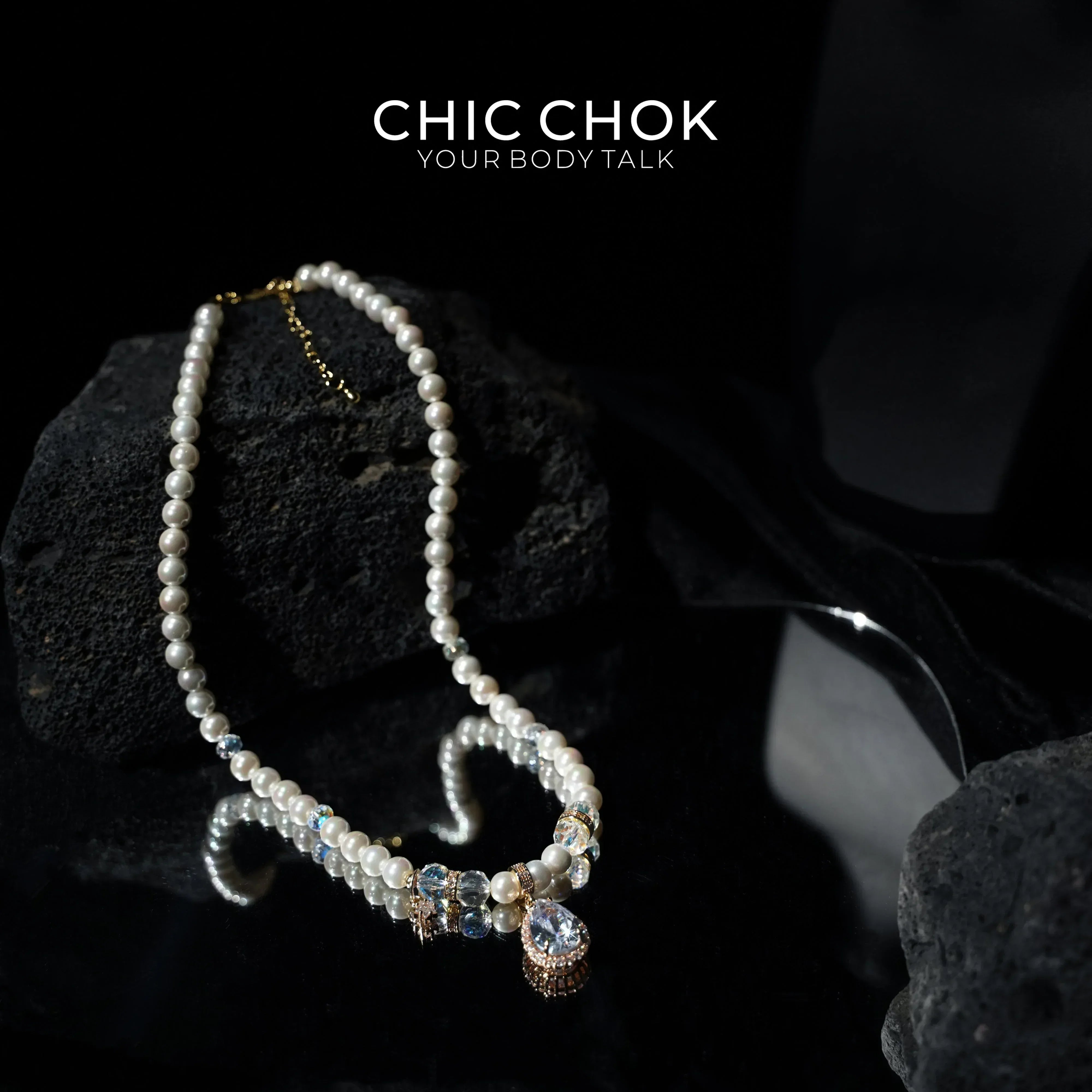 Tears of the Pearl Goddess - CHICCHOK - Choker, collar, Daily Wind - Choker