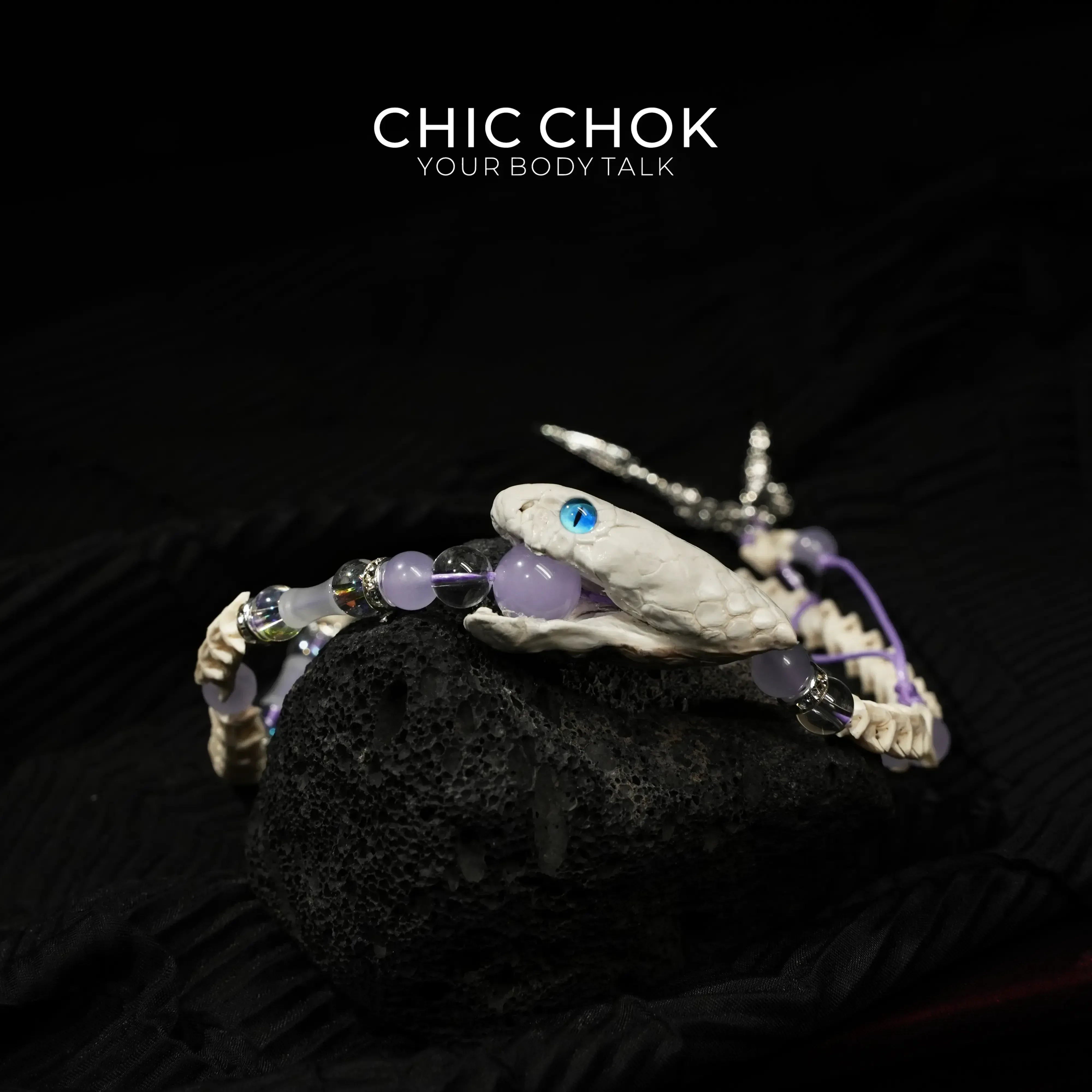 Violet Crown Serpent Bracelet - CHICCHOK - 