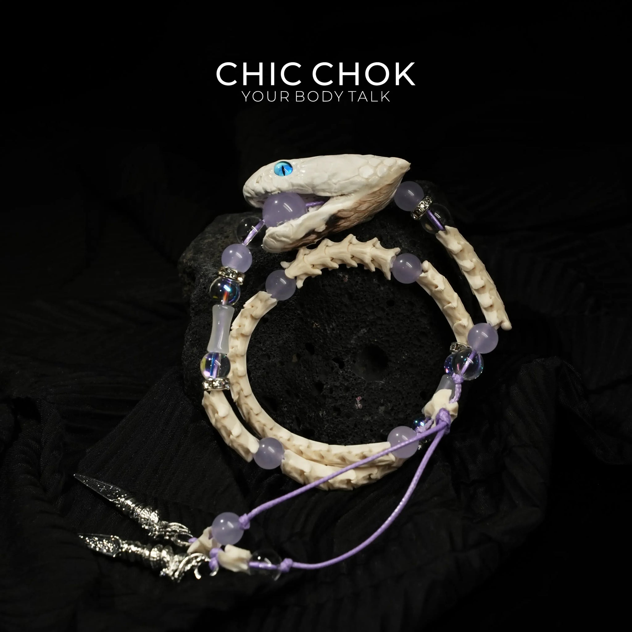 Violet Crown Serpent Bracelet - CHICCHOK - 