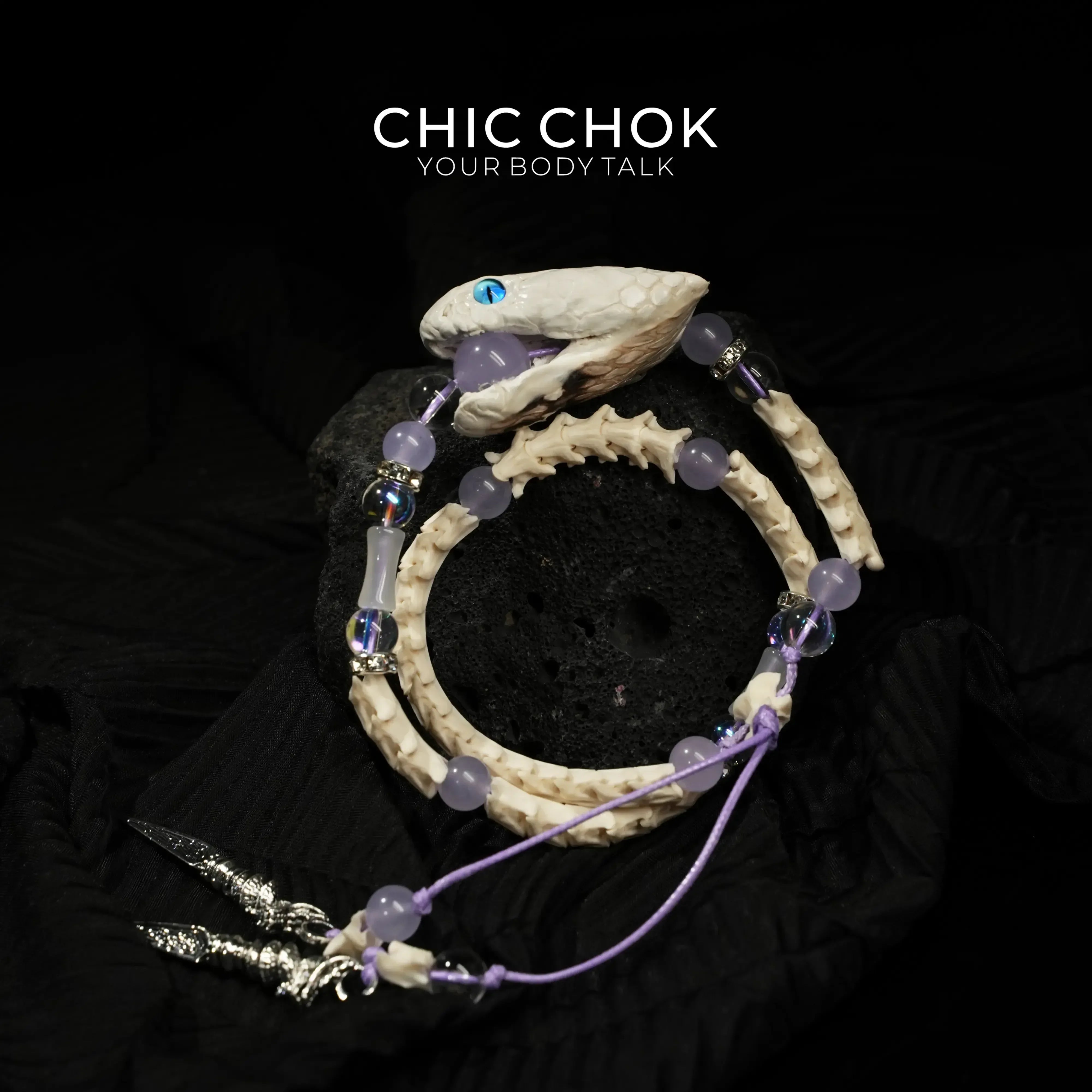 Violet Crown Serpent Bracelet - CHICCHOK - 