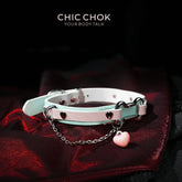 Cotton Candy Puppy - Pastel Blue & Pink Bone Choker - CHICCHOK - collar - Choker