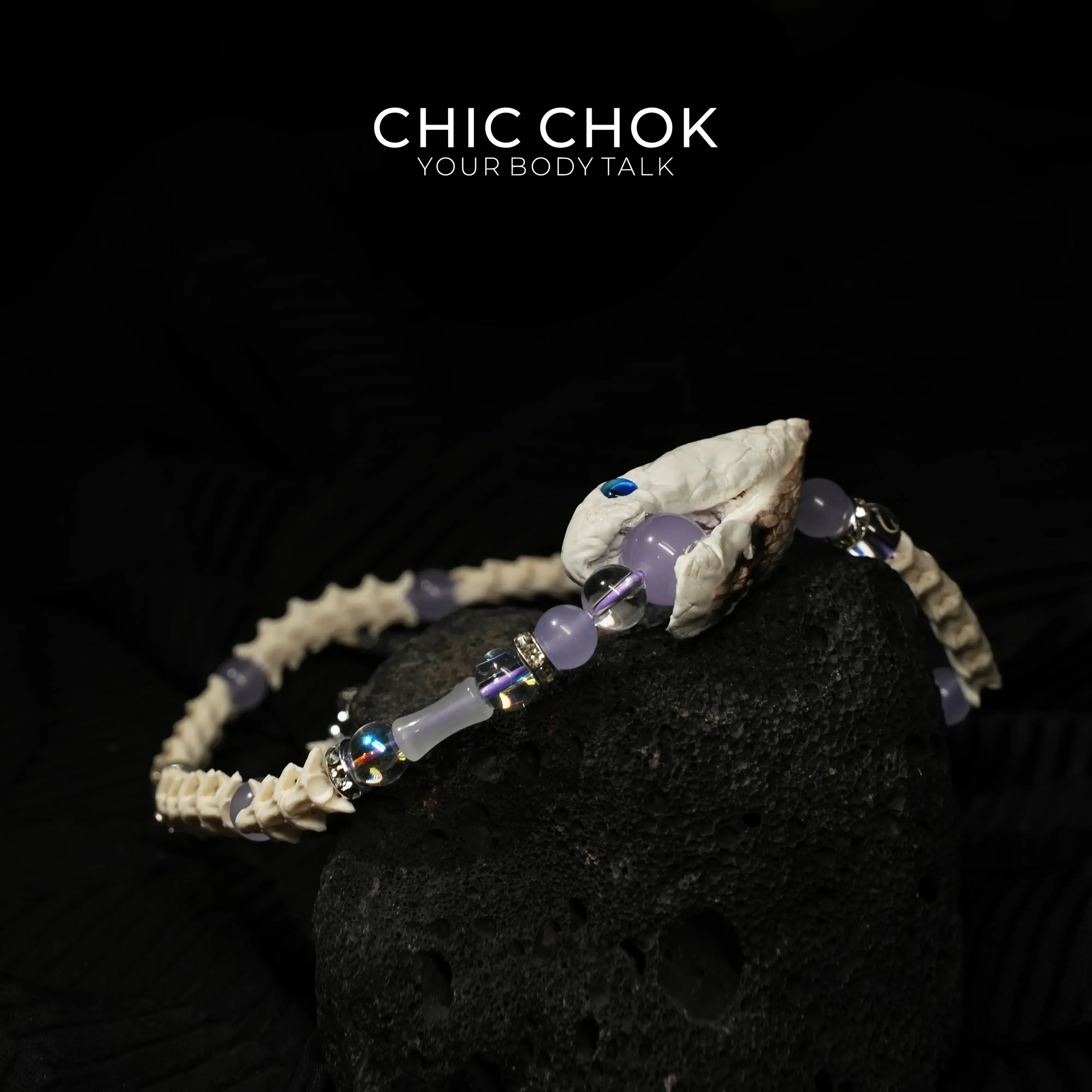 Violet Crown Serpent Bracelet - CHICCHOK - 