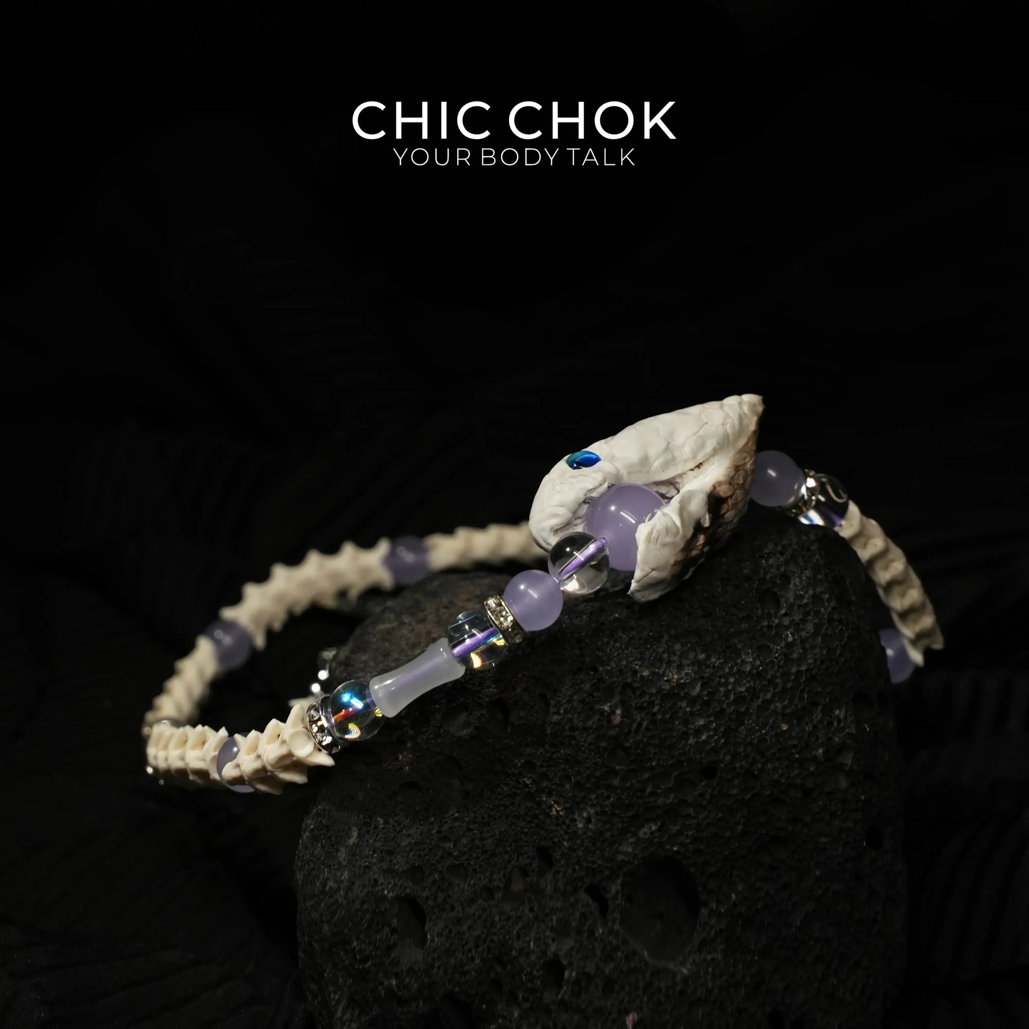 Violet Crown Serpent Bracelet - CHICCHOK - 