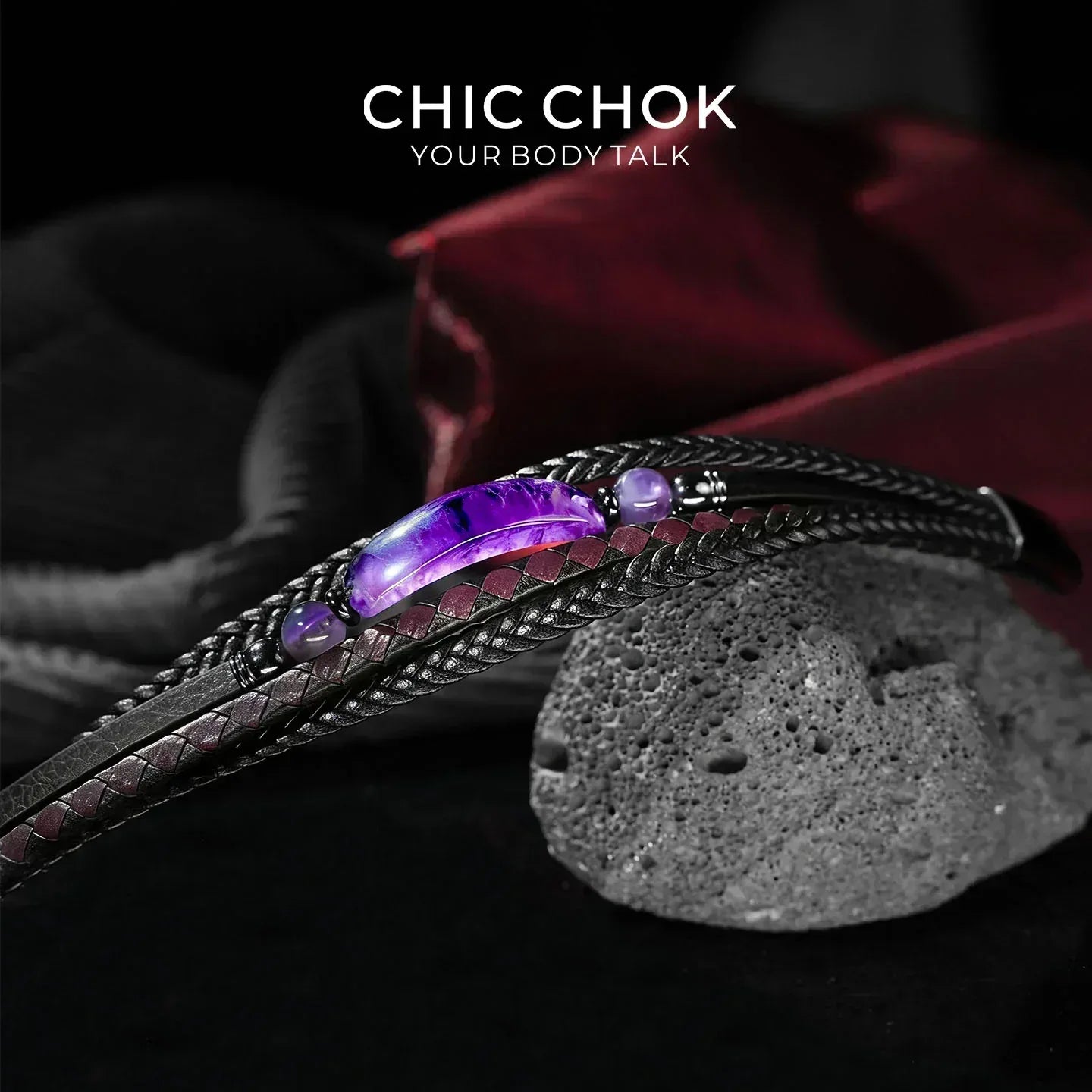 Violet in Flame - CHICCHOK - Bracelet, Crystal Bracelet