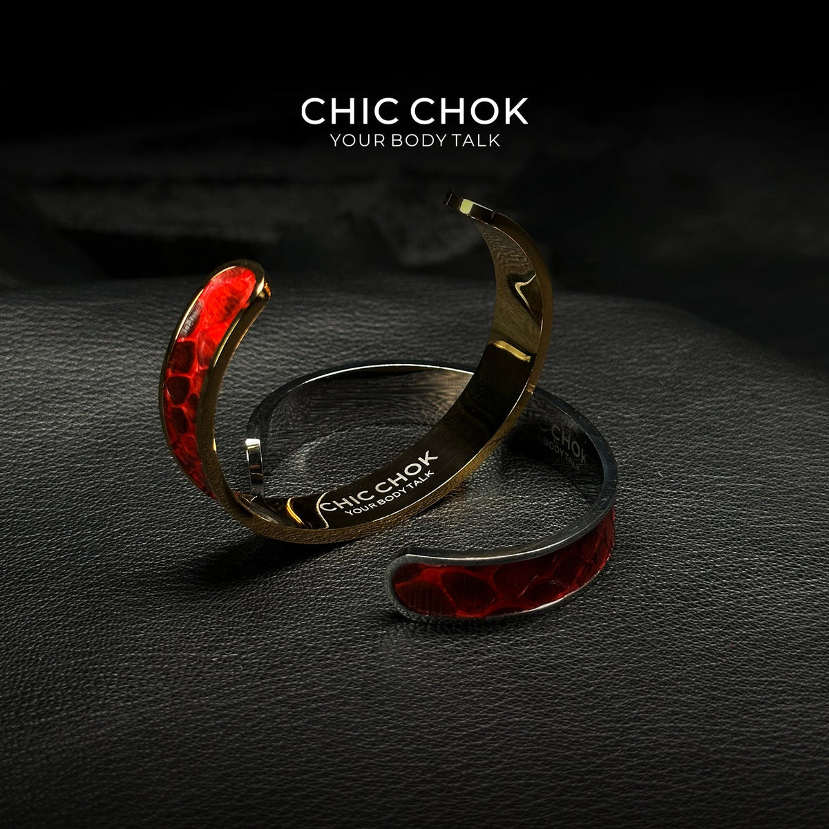 CHICCHOK Classic Open Bracelet crafted from stainless steel, showcasing a subtle and stylish design. Non-adjustable, offering a modern and elegant touch to any outfit.