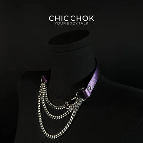 CHICCHOK [Breathless] Pulling Fashion and Fun Choker(Purple) - CHICCHOK - Choker, collar - Choker