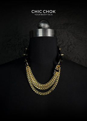 Spiked Breathless Black Leather Choker