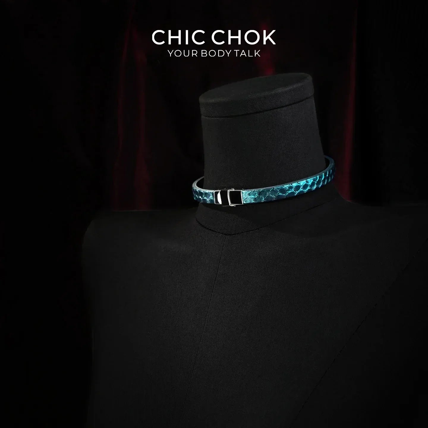 CHIC CHOK Mermaid Scale Teal Iridescent Scale Collar Necklace - CHICCHOK - 