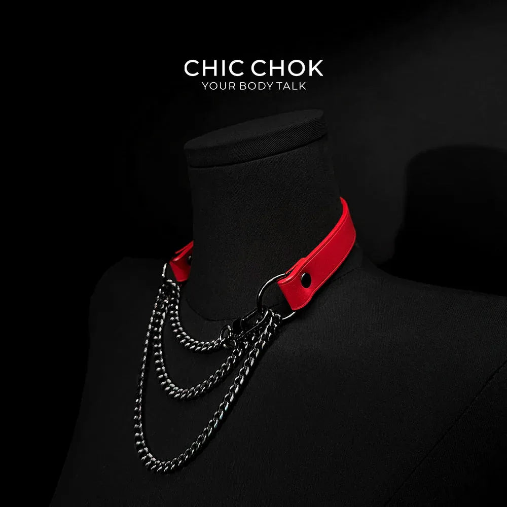 CHICCHOK [Breathless] Pulling Fashion and Fun Choker Red - CHICCHOK - Choker