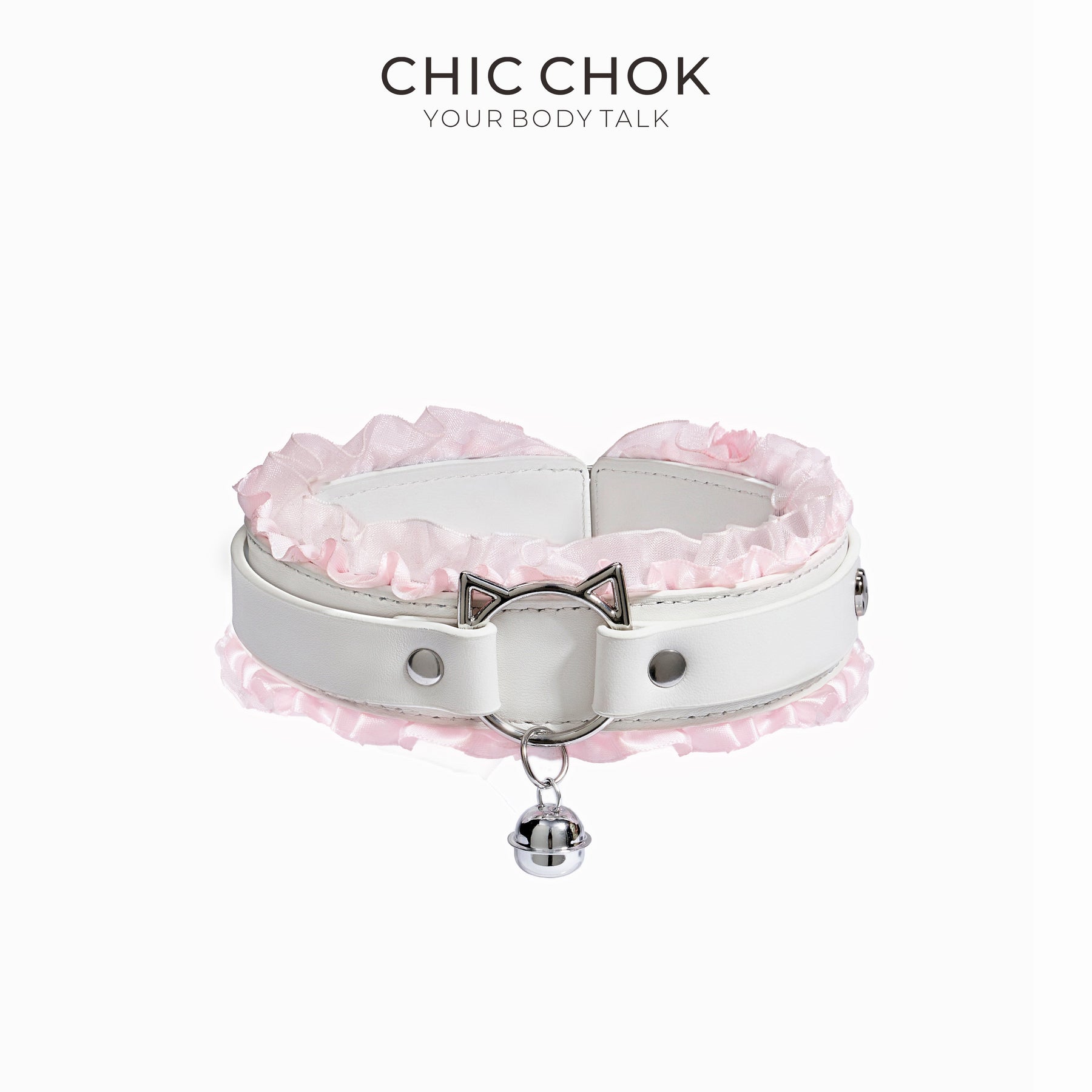 chicchok Black and red classic lace with collar, with traction, for couples