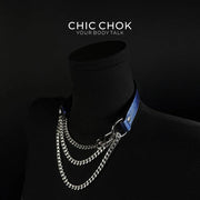 Breathless Blue Leather Choker