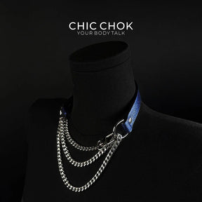 CHICCHOK [Breathless] Pulling Fashion and Fun Choker(Blue) - CHICCHOK - Choker, collar - Choker