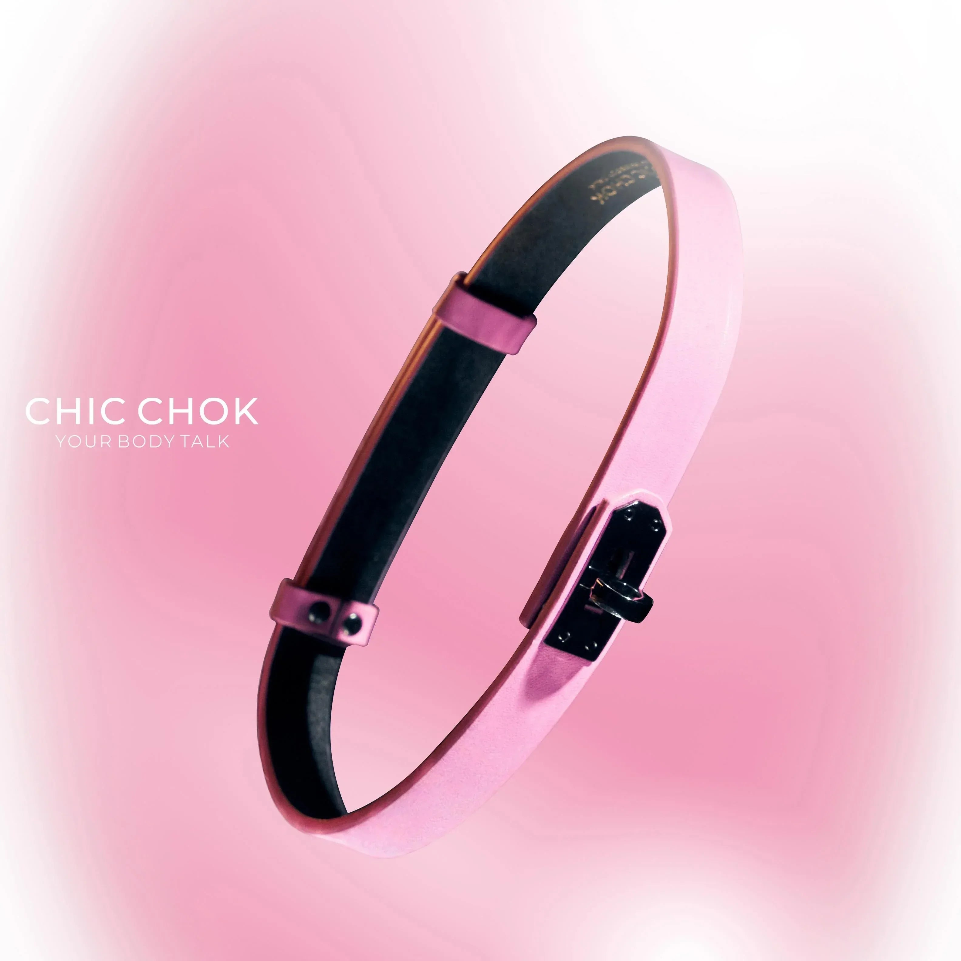 CHICCHOK [The Minimalism] - Classic Front Closure Customize Non-adjustable Fashion Choker(With a love lock) - CHICCHOK - Choker, collar - Choker