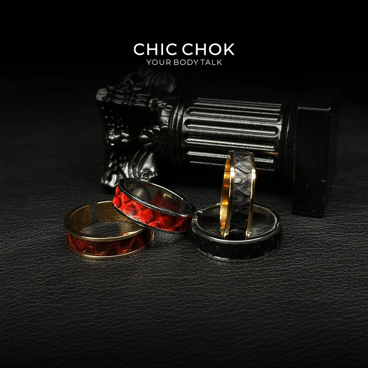 CHICCHOK Classic Open Ring, crafted from high-quality stainless steel. This adjustable ring features a subtle and stylish design, perfect for versatile and modern wear.