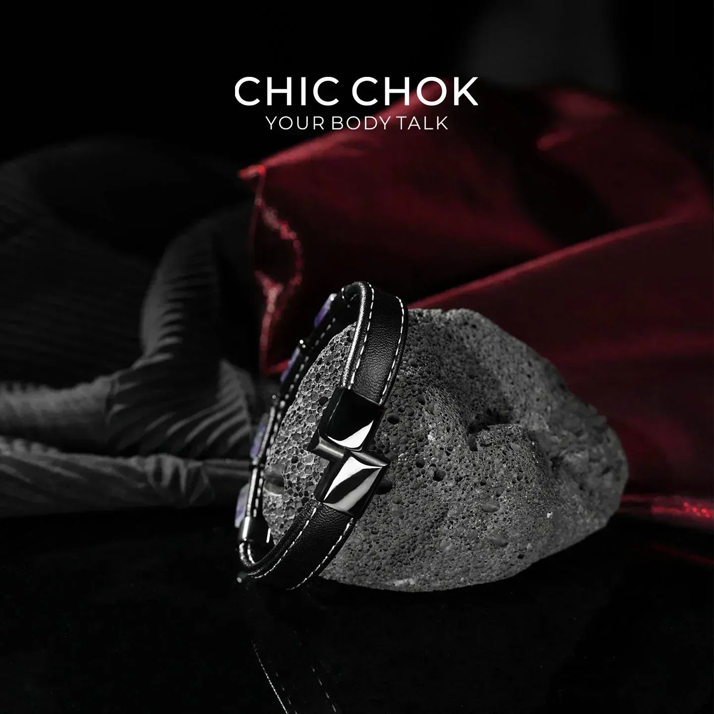 Midnight Amethyst - CHICCHOK - Bracelet, Crystal Bracelet - Bracelet