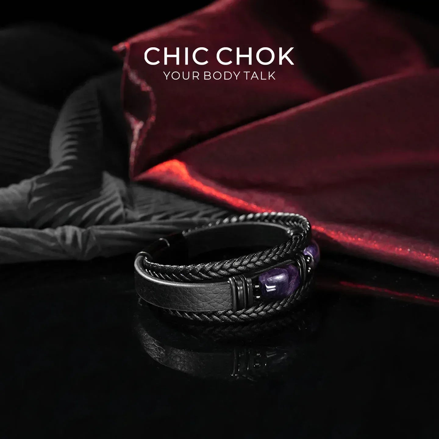 Violet Stillness - CHICCHOK - Bracelet, Crystal Bracelet