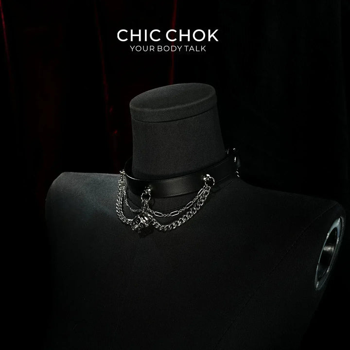 Rebel in Chains - CHICCHOK - Breathless, Choker, collar, Necklace, skull - Choker