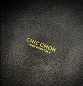 CHICCHOK [Breathless] Fashion Black with Thick Chains, Movable Pulling Chain Daily Wear Leather Necklace Choker versatile wear(Removable chain) - CHICCHOK - Choker, collar - Choker