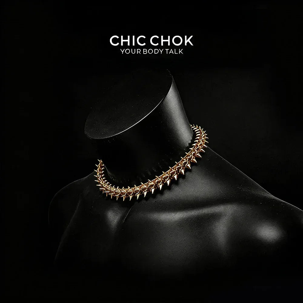 [CHICCHOK] Dragon Themed Choker - Bone Charm Elegance, A Fusion of Strength and Softness in a Choker Design Highlights - CHICCHOK - Choker