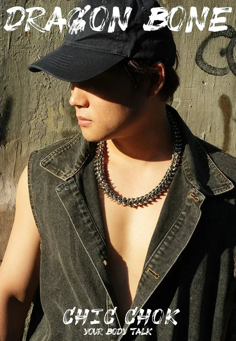 [CHICCHOK] Dragon Themed Choker - Bone Charm Elegance, A Fusion of Strength and Softness in a Choker Design Highlights - CHICCHOK - Choker