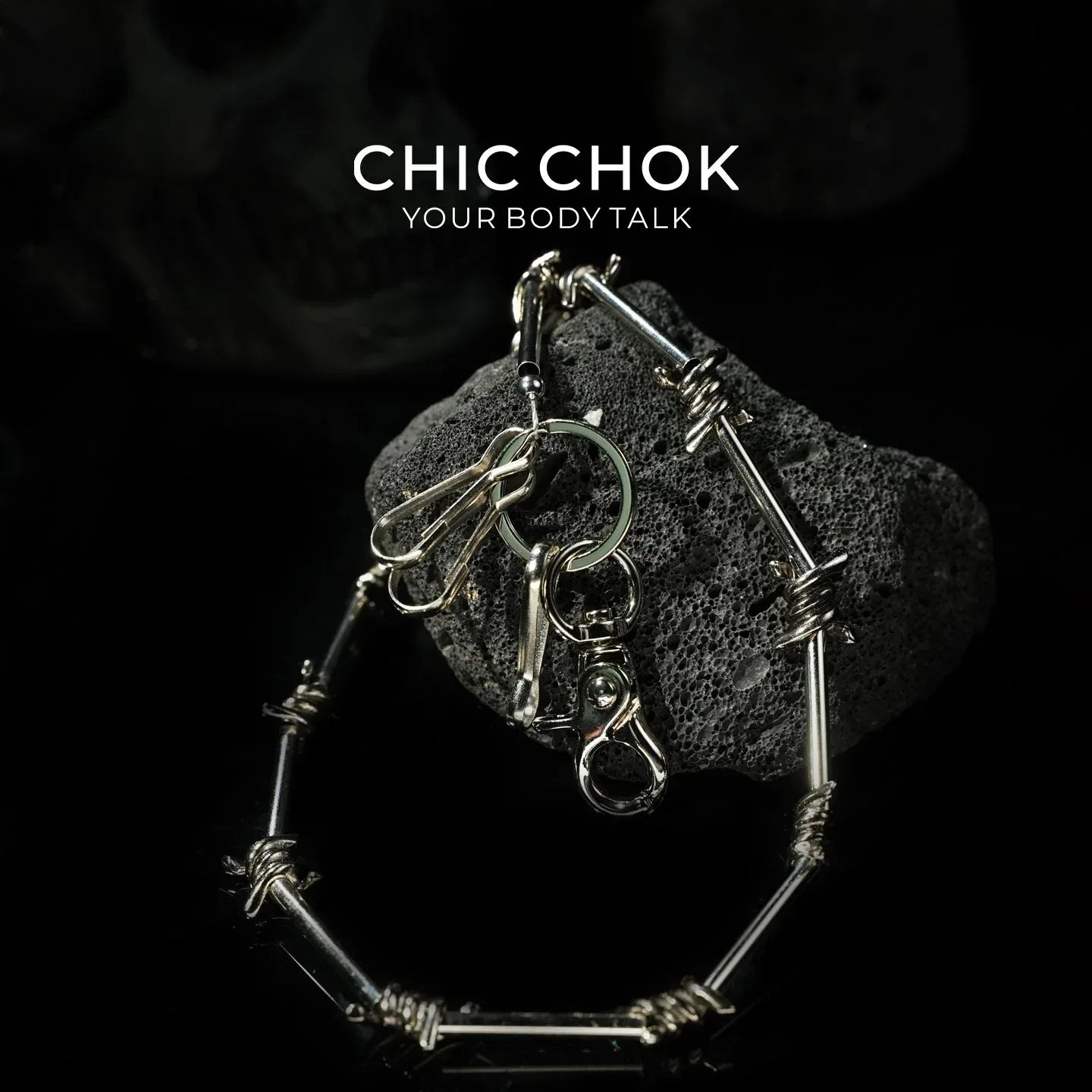 CHICCHOK [Steel Thorns] Heavy Metal Punk Pants Chain - CHICCHOK - Choker