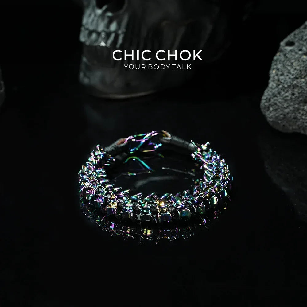 CHICCHOK Dragon Bone Bracelet – Dazzling Color - CHICCHOK - Bracelet - Metallic Bracelet