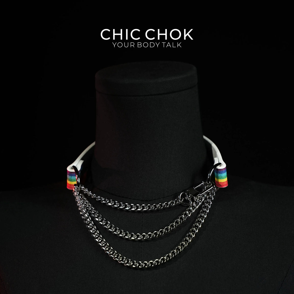 CHICCHOK [Breathless] Pulling Fashion and Fun Choker Rainbow - CHICCHOK - Choker, collar - Choker